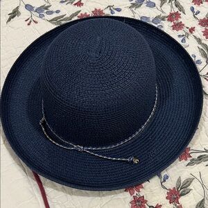 Elegant Navy Blue Women's Sun Hat